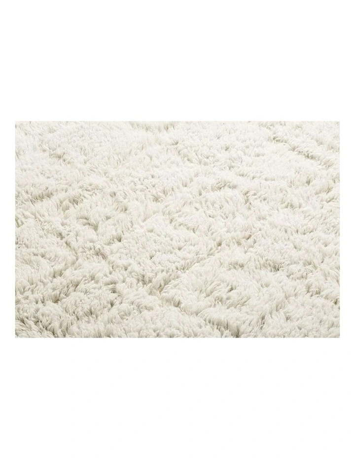 MISS AMARA  ALINA DIAMOND PATTERN BERBER WOOL SHAG RUG image 3