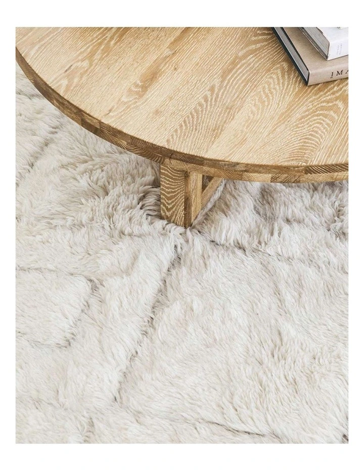 MISS AMARA  ALINA DIAMOND PATTERN BERBER WOOL SHAG RUG image 4