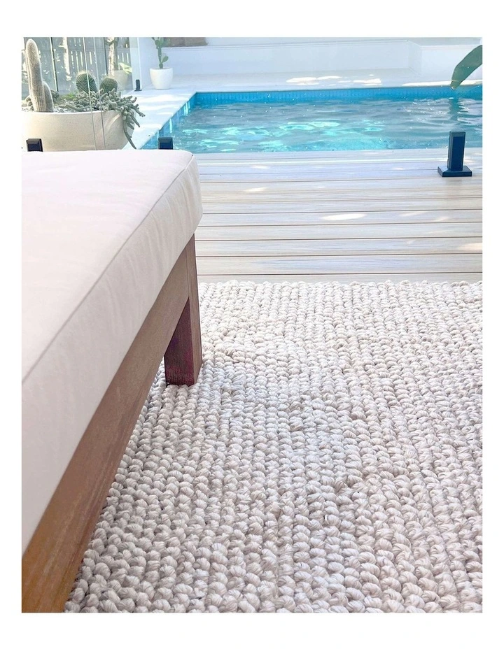MISS AMARA AMAIA LIGHT GREY LOOPED INDOOR OUTDOOR RUG image 7