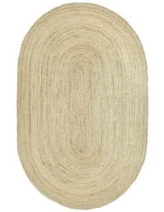 MISS AMARA AMBER NATURAL BRAIDED OVAL JUTE RUG