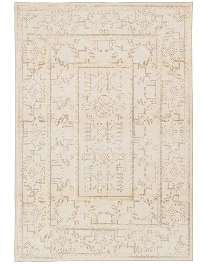 MISS AMARA  ANAIS CREAM MEDALLION WASHABLE RUG image 1