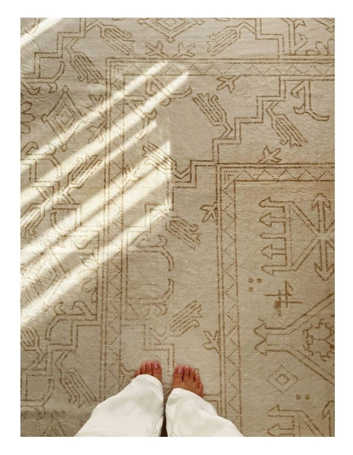 MISS AMARA  ANAIS CREAM MEDALLION WASHABLE RUG image 6