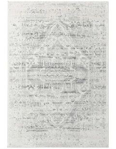 MISS AMARA ANDRA GREY AND IVORY TRADITIONAL DISTRESSED RUG