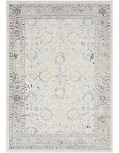 MISS AMARA ANINE CREAM AND GREY MULTI-COLOUR TRADITIONAL FLORAL RUG