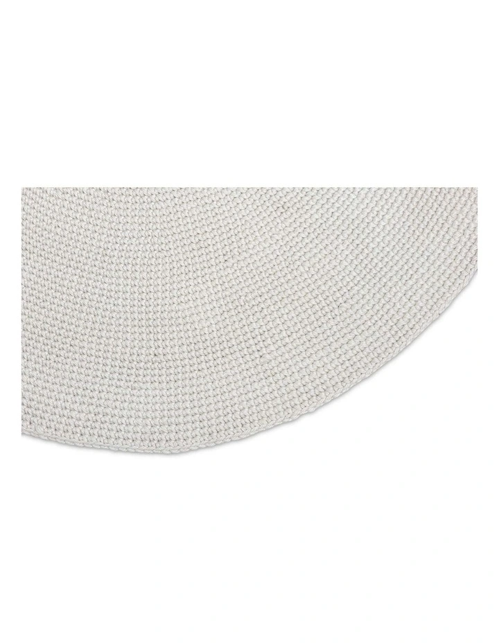 MISS AMARA ARLENIS IVORY CROCHET INDOOR OUTDOOR ROUND RUG image 2