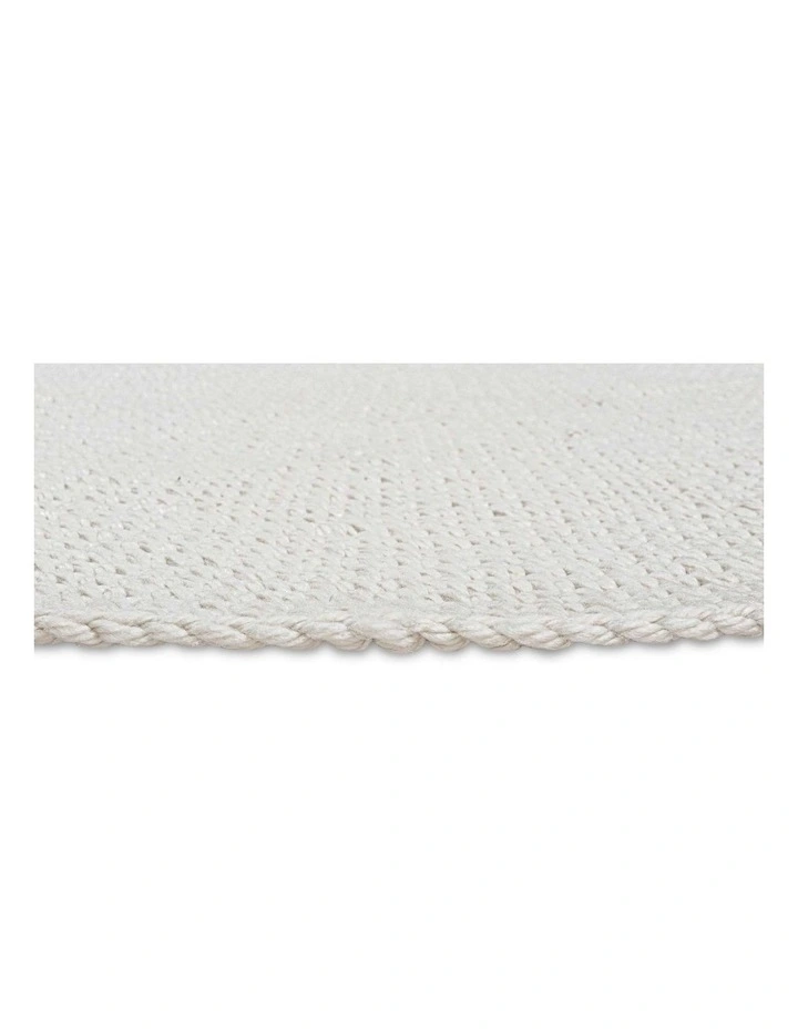 MISS AMARA ARLENIS IVORY CROCHET INDOOR OUTDOOR ROUND RUG image 4