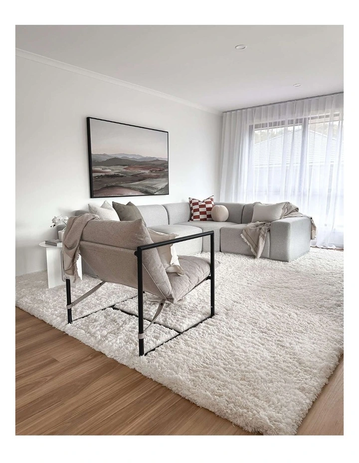 MISS AMARA ATHENA IVORY HANDMADE SHAG RUG image 6