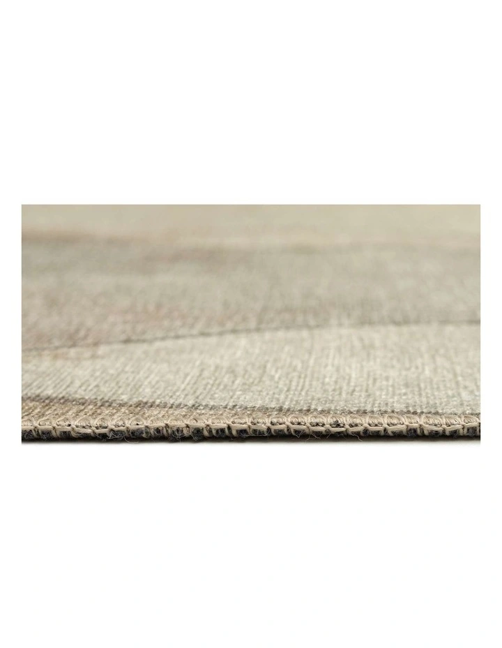 MISS AMARA  AZRA GREY AND BEIGE ABSTRACT WASHABLE RUG image 4