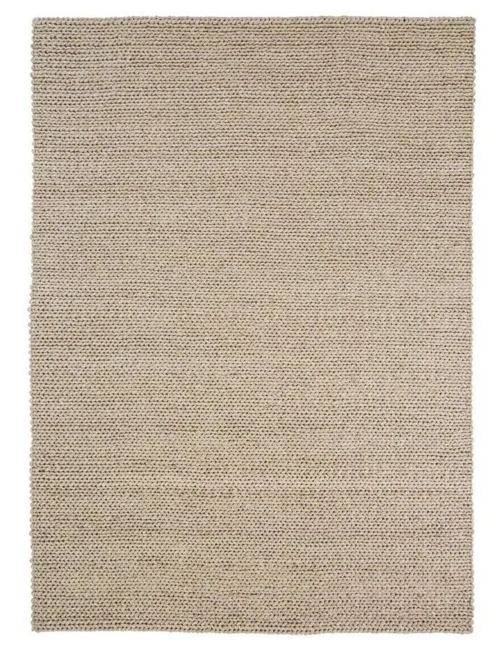 MISS AMARA BIANCA NATURAL TAN BRAIDED WOOL RUG image 1
