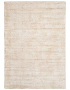 MISS AMARA CLAUDE BEIGE AND IVORY DISTRESSED VISCOSE RUG
