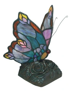 Blue Butterfly Tiffany Table Lamp