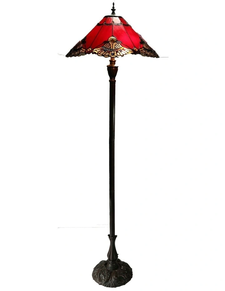 Benita Leadlight Tiffany Floor Lamp - Red image 1