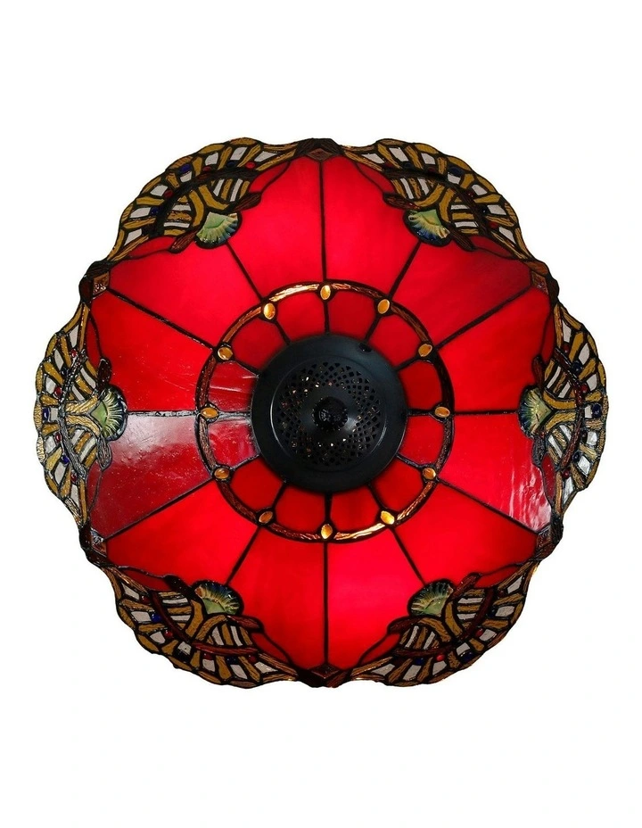 Benita Leadlight Tiffany Floor Lamp - Red image 3