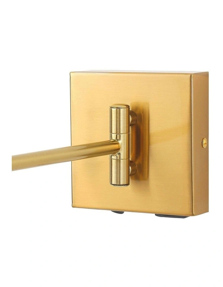 Elspet Swing Arm Wall Lamp With Charging Ports Brass image 5