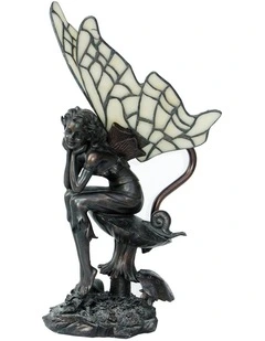 Fairy On Mushroom Art Deco Table Lamp
