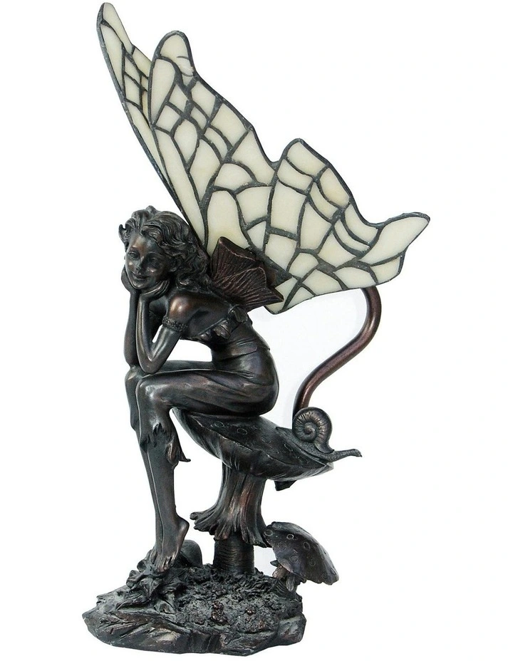 Fairy On Mushroom Art Deco Table Lamp image 1