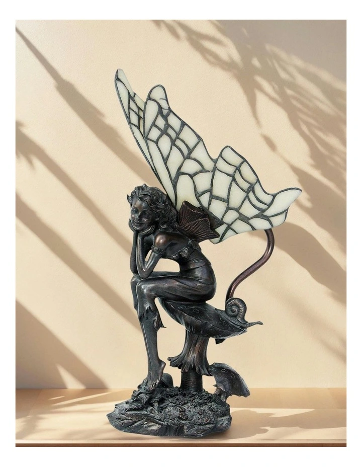 Fairy On Mushroom Art Deco Table Lamp image 3