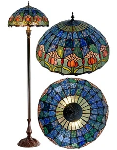 Mauve Tulip Tiffany Floor Lamp
