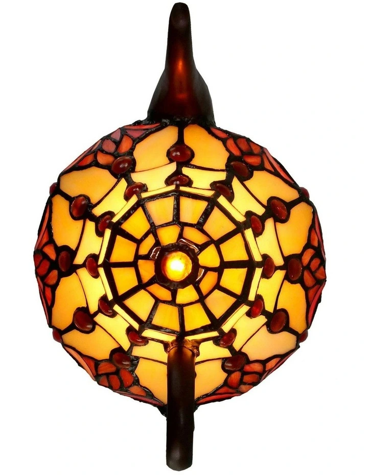 Red Tulip Teapot Leadlight Tiffany Table Lamp image 5