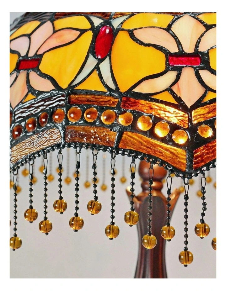 Madonna Beaded Leadlight Tiffany Table Lamp image 2