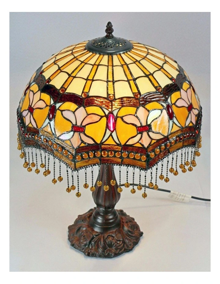 Madonna Beaded Leadlight Tiffany Table Lamp image 3