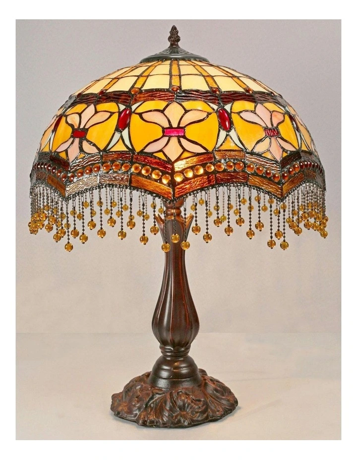 Madonna Beaded Leadlight Tiffany Table Lamp image 4