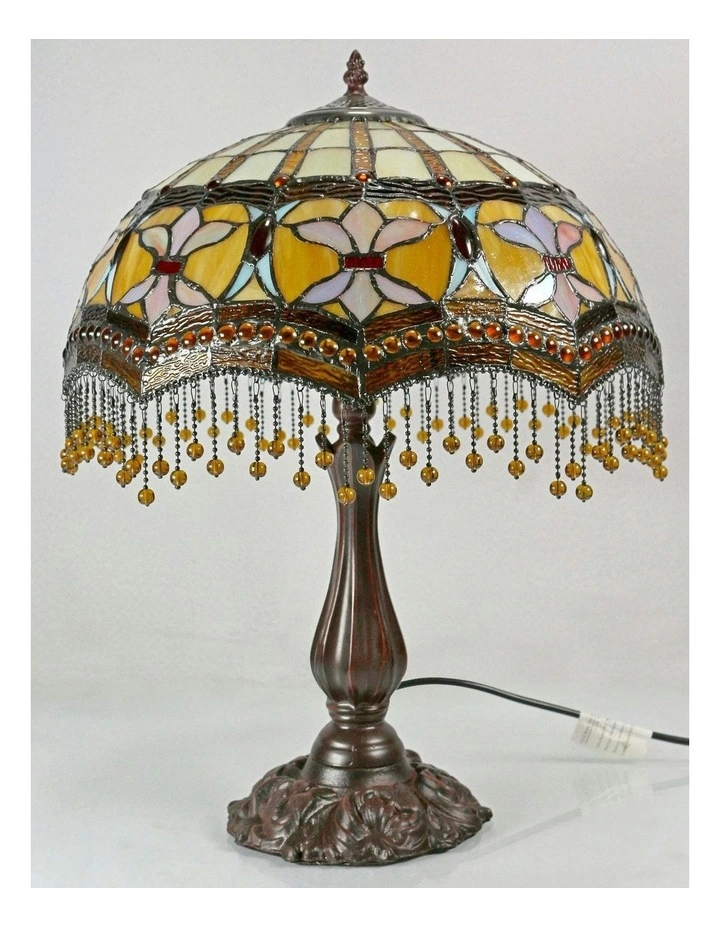 Madonna Beaded Leadlight Tiffany Table Lamp image 5