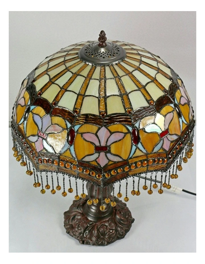 Madonna Beaded Leadlight Tiffany Table Lamp image 6