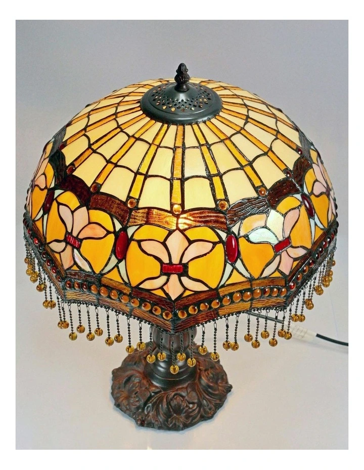 Madonna Beaded Leadlight Tiffany Table Lamp image 7