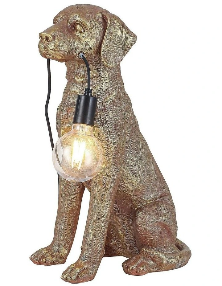 Golden Retriever LED Table Lamp Gold image 1
