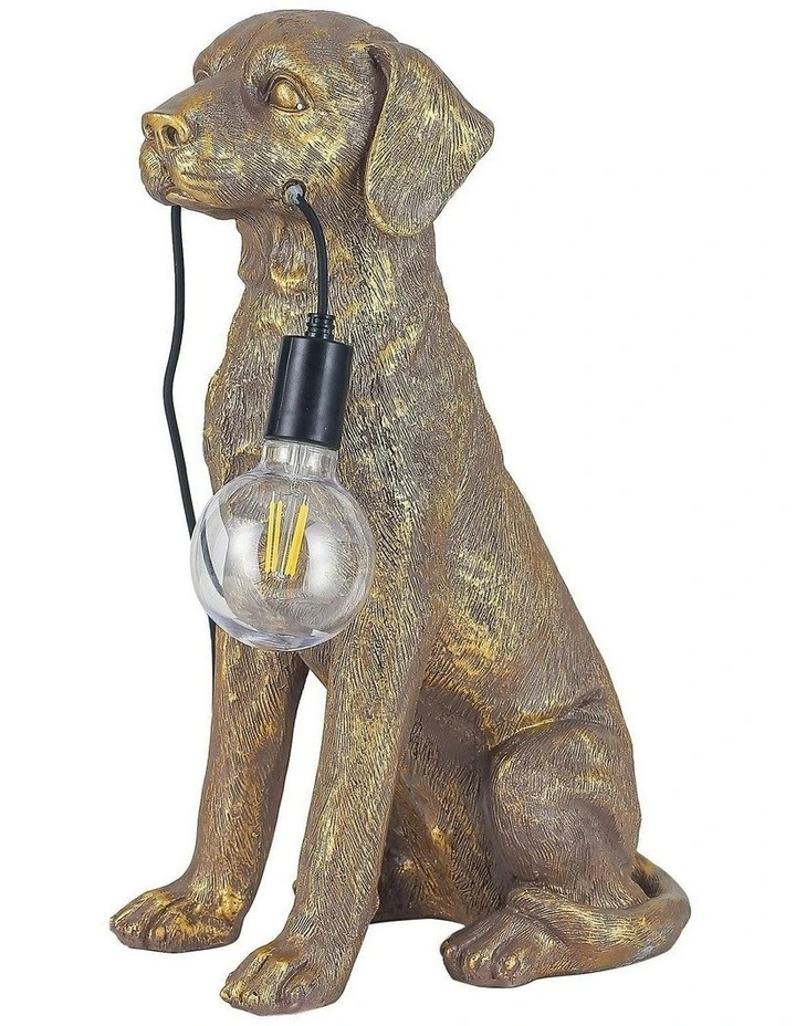 Golden Retriever LED Table Lamp Gold image 2