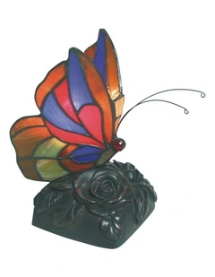 Red Butterfly Tiffany Table Lamp