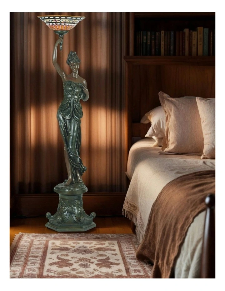 Greek Goddess Right Art Deco Floor Lamp image 3