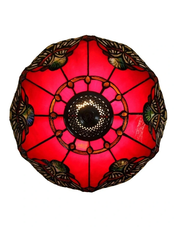 Benita Leadlight Tiffany Table Lamp - Red image 6