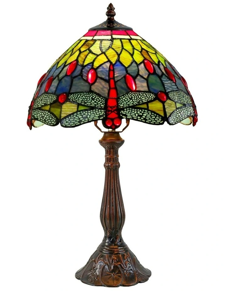 Dragonfly Tiffany Table Lamp - Blue image 1