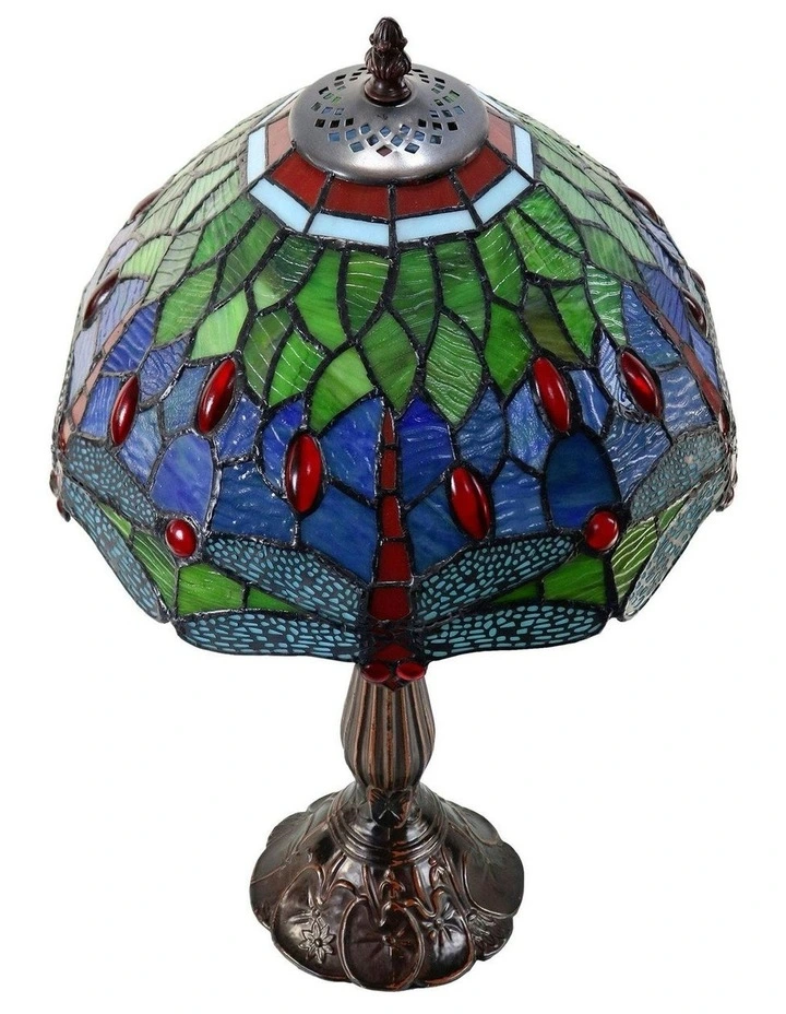Dragonfly Tiffany Table Lamp - Blue image 4