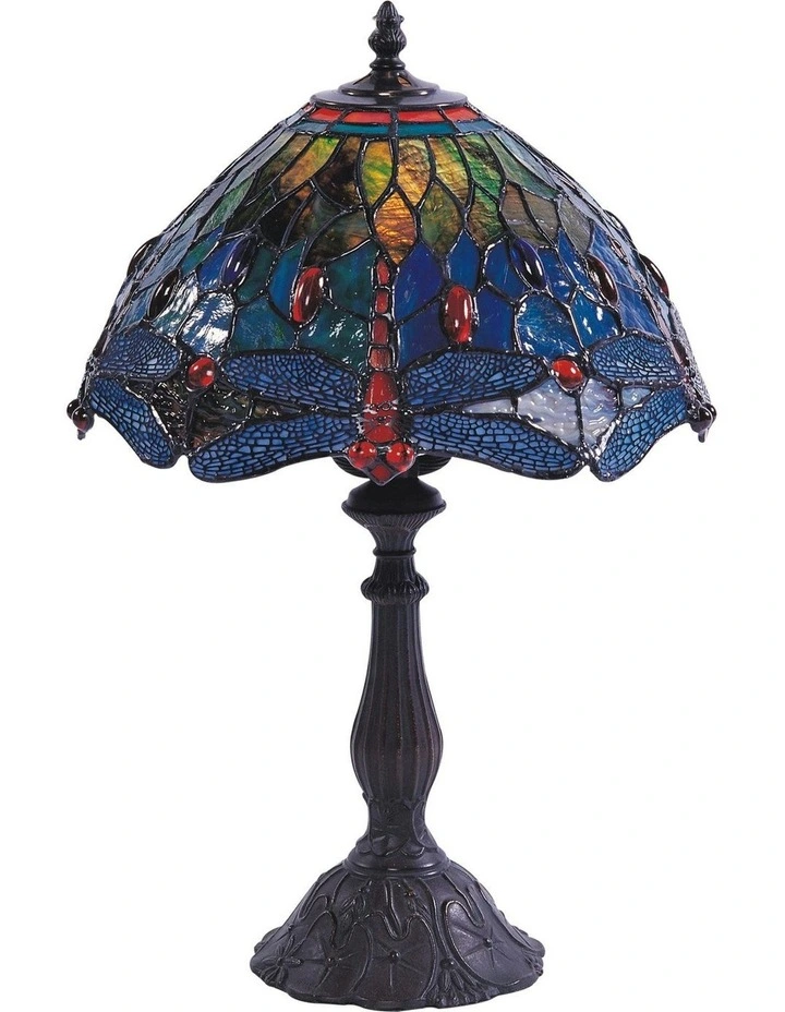 Dragonfly Tiffany Table Lamp - Blue image 5