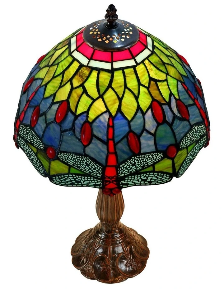 Dragonfly Tiffany Table Lamp - Blue image 6