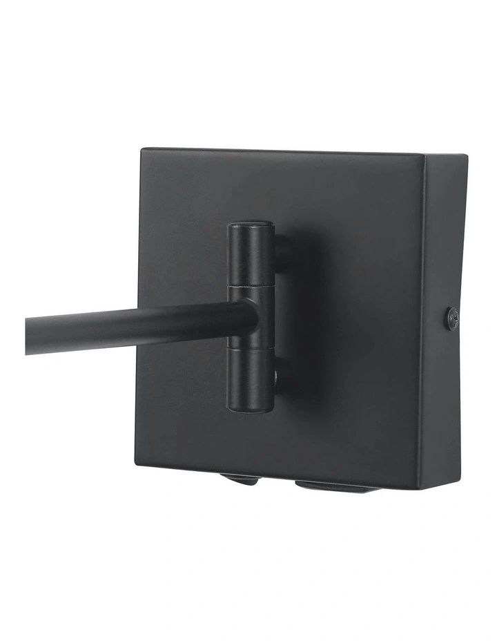 Elspet Swing Arm Wall Lamp With Charging Ports Black image 5