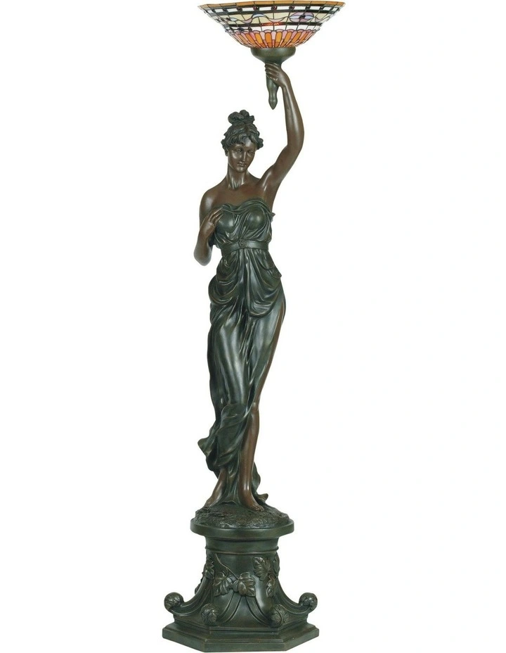 Greek Goddess Left Art Deco Floor Lamp image 1