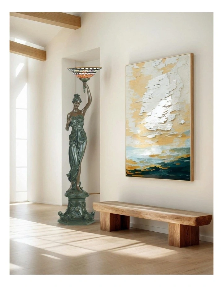 Greek Goddess Left Art Deco Floor Lamp image 2