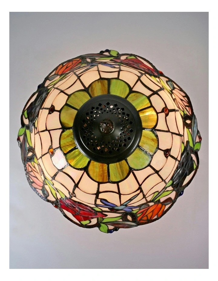 Rose and Dragonfly Tiffany Table Lamp Large image 3