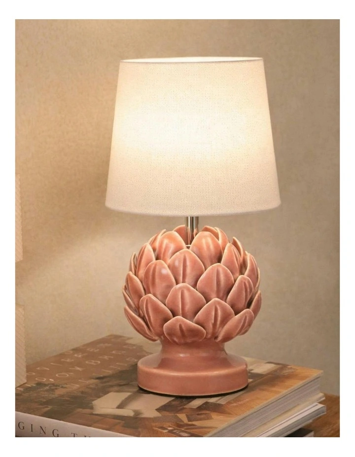 Tasha Artichoke Ceramic Table Lamp Set Of 2 Coral image 6