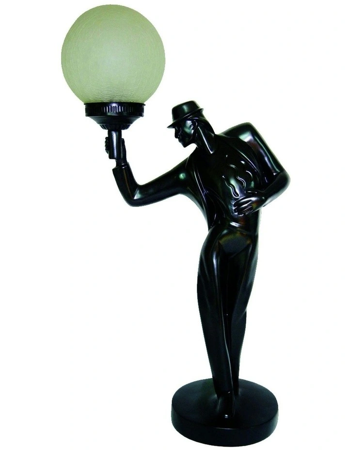 Dancer Art Deco Table Lamp Black image 1