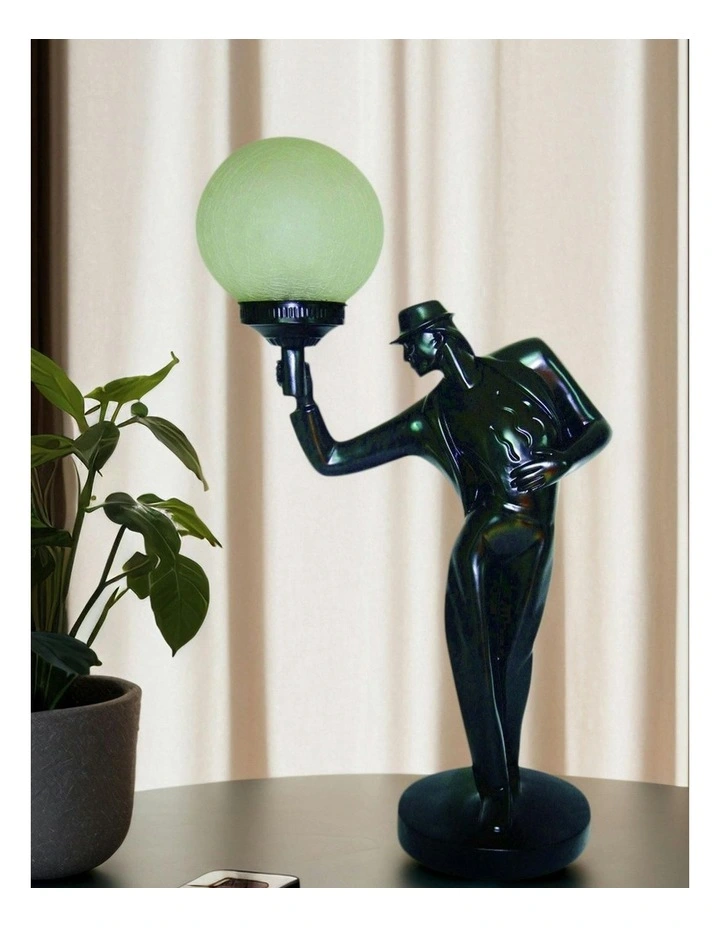 Dancer Art Deco Table Lamp Black image 2