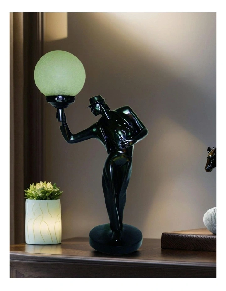 Dancer Art Deco Table Lamp Black image 3