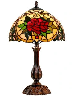 Small Camellia Tiffany Table Lamp