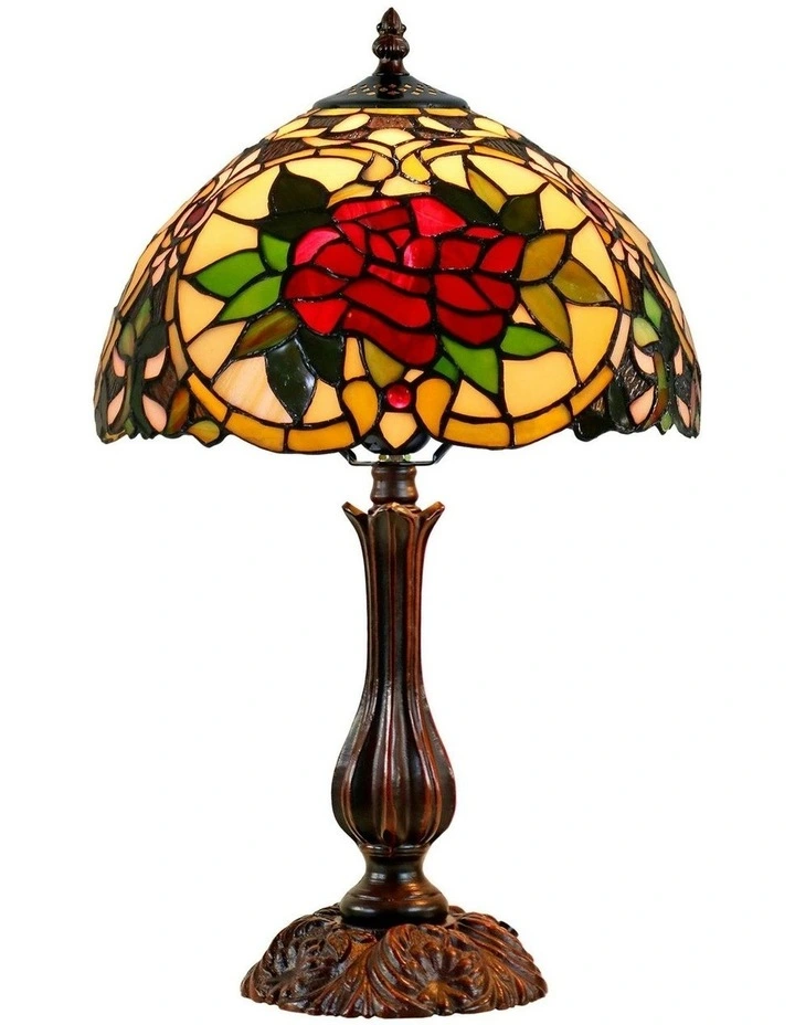 Small Camellia Tiffany Table Lamp image 1