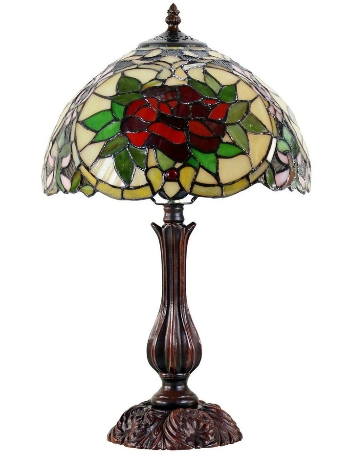 Small Camellia Tiffany Table Lamp image 4