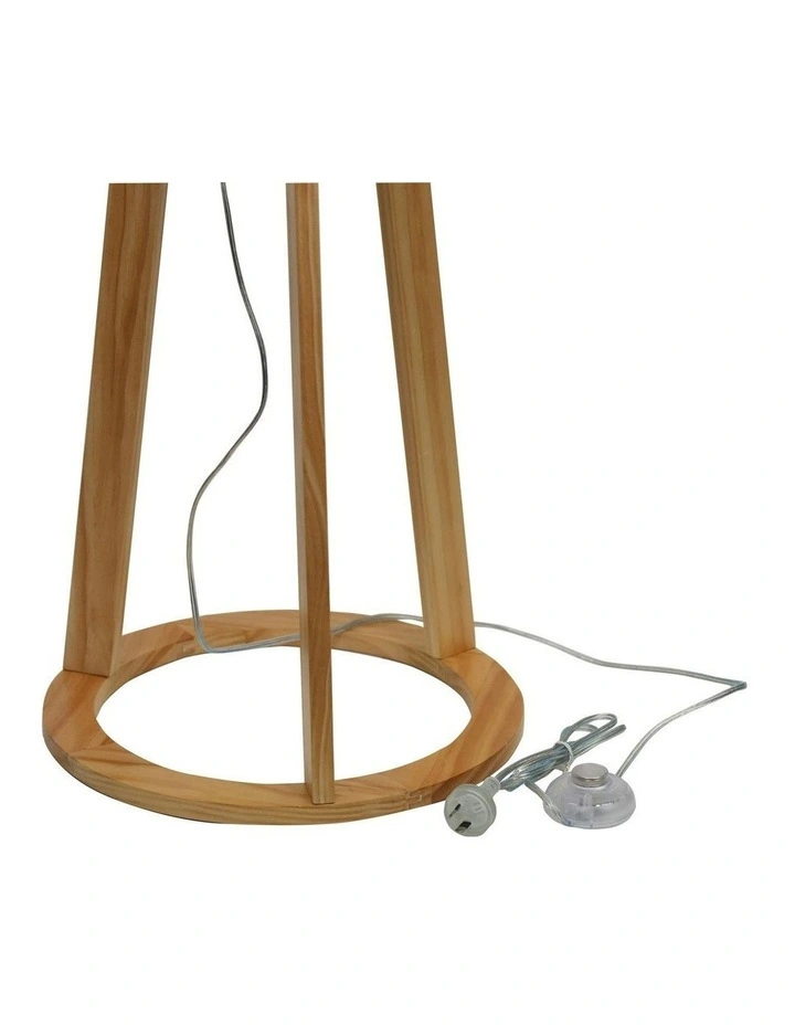 Stabb Timber Tripod Floor Lamp Base image 2